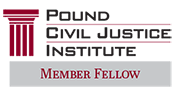 Logo Recognizing Hofmann & Schweitzer's affiliation with Pound Civil Justice Institute